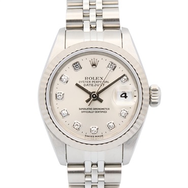 ロレックス デイトジャスト 10Pダイヤ U番 腕時計 時計 レディース 69174G