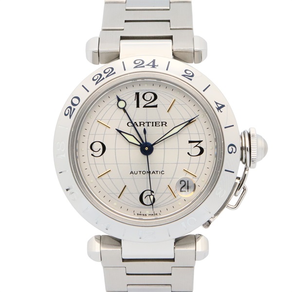 カルティエ　パシャ　メリディアン　シルバー　ステンレス　Cartier 腕時計 カルティエ(CARTIER)カルティエ パシャC メリディアン 腕時計
