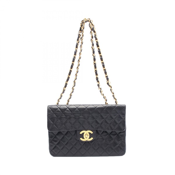 シャネル デカマトラッセ34 シングルフラップ ショルダーバッグ バッグ レディース