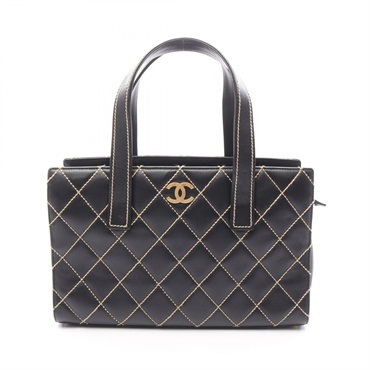 限定最終値下げ　シャネル　ステッチ　黒　ハンドバッグ シャネル(CHANEL)シャネル ワイルドステッチ ハンドバッグ