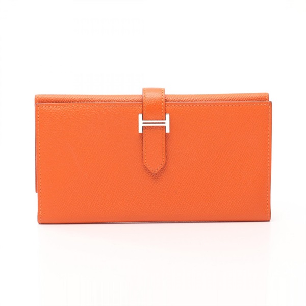 【美品】 HERMES リネン ひざ丈スカート オレンジ ナデージュ S 美品】 HERMES リネン ひざ丈スカート オレンジ ナデージュ S 美