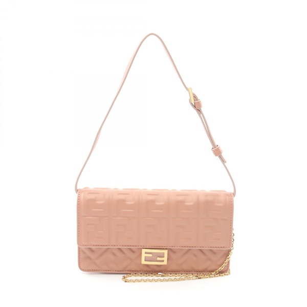 関税込◇FENDI フェンディ◇FFロゴ レザー ショルダーバッグ