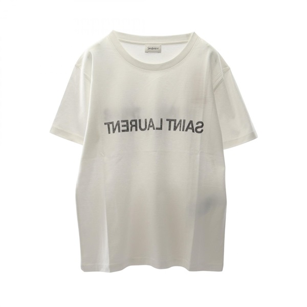 【美品】 SAINT LAURENT PARIS Tシャツ リバースロゴ 白 L サンローランパリ(SAINT LAURENT PARIS)サンローランパリ