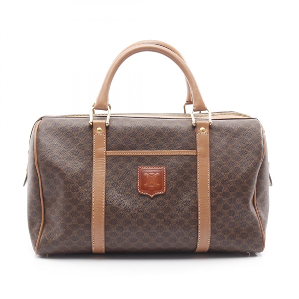 【BIGお買い物ラリー★30%OFFセール中】セリーヌ CELINE ハンドバッグマカダム ブラウン ベージュ ゴールド レディース 中古 セリーヌ(CELINE)セリーヌ マカダム ハンドバッグ バッグ レディース