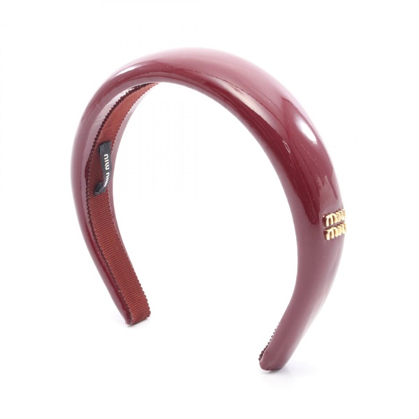 ミュウ ミュウ(Miu Miu)ミュウ ミュウ TYRIAN PURPLE LEATHER HEADBAND