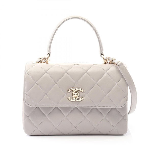 シャネル CHANEL トレンディCC トップハンドル フラップバッグ【中古】 シャネル トレンディCC トップハンドル フラップバッグ ベージュ