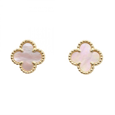 ヴァンクリーフ&アーペル　スイートアルハンブラ　マザーオブパール　ピアス ヴァンクリーフ＆アーペル(Van Cleef & Arpels)ヴァンクリーフ