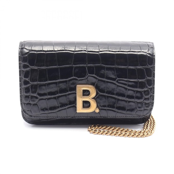 バレンシアガ BALENCIAGA B. ビードット ショルダーバッグ バッグ パテントレザー レディース ブラック系 593615 【中古】 バレンシアガ(BALENCIAGA)バレンシアガ B. ビードット ショルダー