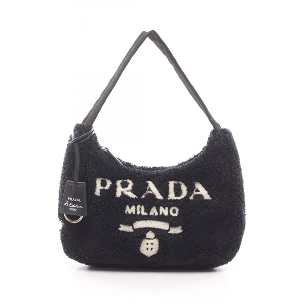 プラダ PRADA Re-Edition 2000 SPUGNA ミニバッグ ハンドバッグ バッグ ファブリック レディース ブラック系 / ホワイト系 1NE515 【中古】 プラダ(PRADA)プラダ Re-Edition 2000 SPUGNA ミニバッグ ハンドバッグ