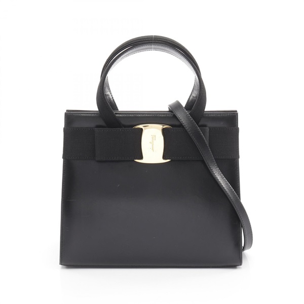 Salvatore Ferragamo サルヴァトーレフェラガモ 2WAYバッグ  ヴァラリボン/リザード型押し    ブラック レディース / 241020000028 Salvatore Ferragamo サルヴァトーレフェラガモ 2WAYバッグ ヴァラ