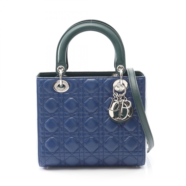 【ショルダー付】Dior レディディオール ハンドバッグ ネイビー カナージュ 手にした瞬間“レディ”が宿る。大人の【最愛バッグ】 | VERY NaVY