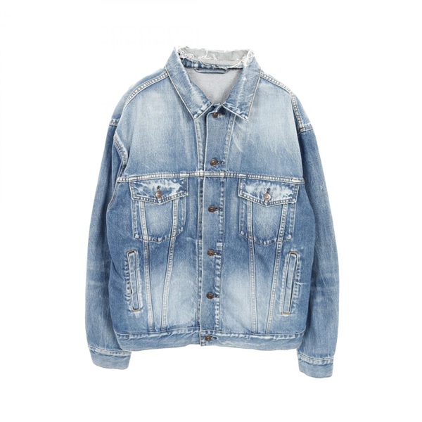 バレンシアガ　デニムジャケット デニムブルー ブルー の メンズ ジップアップ デニム ジャケット | Balenciaga