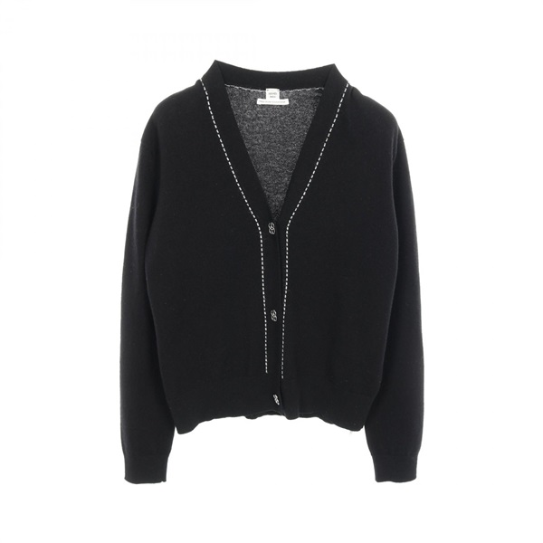 エルメス　HERMEカーディガン　トップス　レディース　34サイズ　ブラック　黒 エルメス(HERMES)エルメス カーディガン 衣料品 トップス