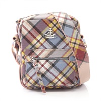 ヴィヴィアン　サッチェル　スクイグル柄　ショルダーバッグ Vivienne Westwood - スクイグルサッチェルバッグ ブラック イエローの