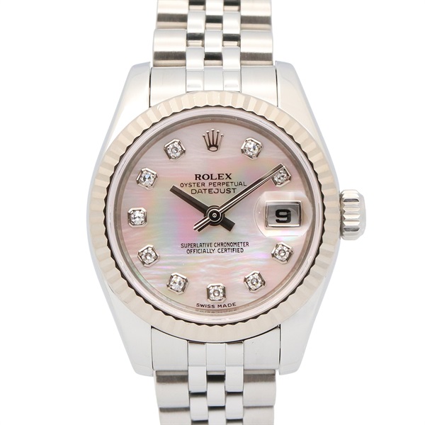 ロレックス デイトジャスト 10Pダイヤ M番 腕時計 時計 レディース 179174NG