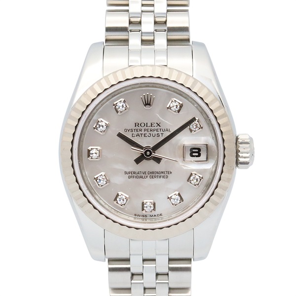 ロレックス デイトジャスト 10Pダイヤ M番 腕時計 時計 レディース 179174NG