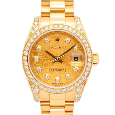 ロレックス デイトジャスト 10Pダイヤ/ダイヤベゼル ランダム番2010年以降 腕時計 時計 レディース 179158G