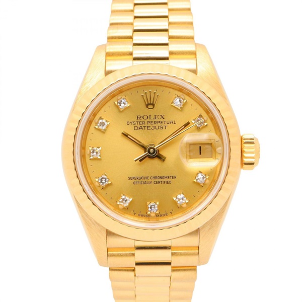ロレックス デイトジャスト 10Pダイヤ L番 腕時計 時計 レディース 69178G