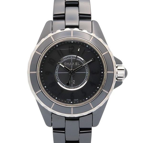 シャネル J12 インテンスブラック 腕時計 時計 レディース H4196