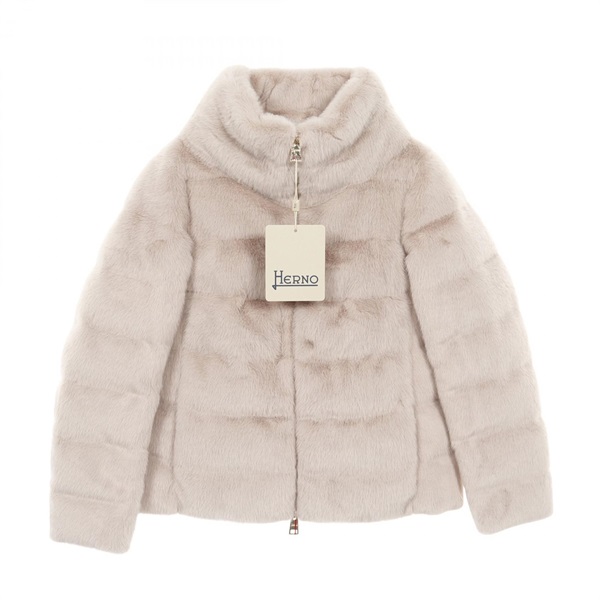 ヘルノ Herno エコファー ダウンジャケット 衣料品 アウター ポリエステル レディース ベージュ系 PI001935D12630198542 【新品】 ヘルノ(Herno)ヘルノ エコファー ダウンジャケット 衣料品 アウター