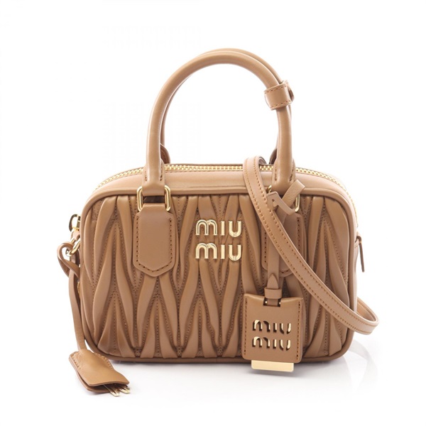 ミュウミュウ ハンドバッグ ショルダーバッグ ベージュ ミュウミュウ(Miu Miu) レディース レザー ハンドバッグ,ショルダー