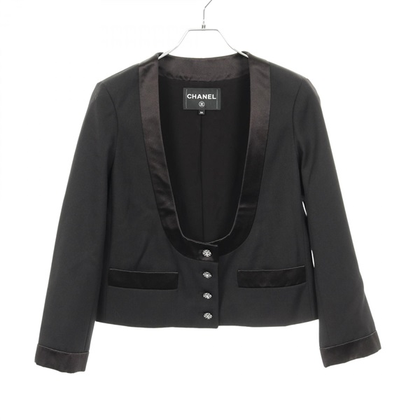 ハ*ナ様 CHANEL ◆シャネル・ブラック ・ジャケットBOUTIQUE CH シャネル ジャケット、スーツ、ワンピースなど洋服を販売 正規品