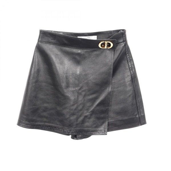 ディオール(Dior)ディオール CDバックル ラップスカート ショート  