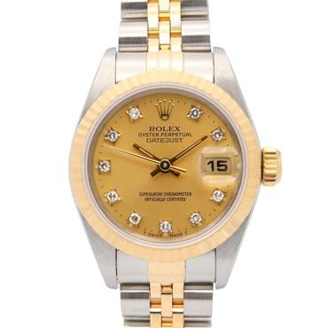 ロレックス デイトジャスト 10Pダイヤ S番 腕時計 時計 レディース 69173G