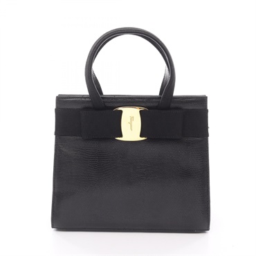 未使用級 サルヴァトーレフェラガモ ストロー ラタン ガンチーニ レディース 黒 未使用級 サルヴァトーレフェラガモ ストロー ラタン ガンチーニ