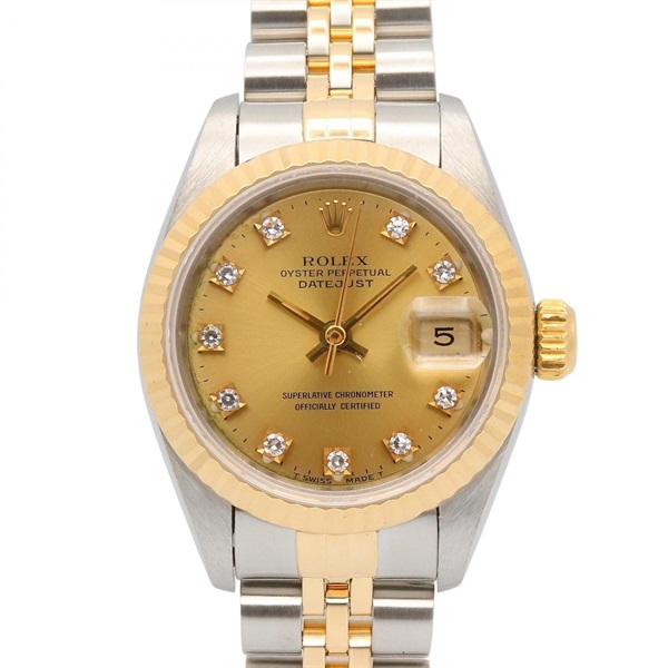 ロレックス デイトジャスト 10Pダイヤ S番 腕時計 時計 レディース 69173G