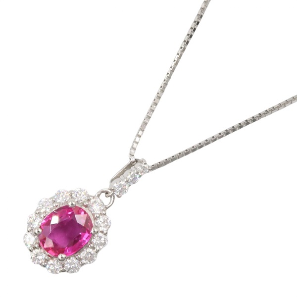 ジュエリー 非加熱サファイア ダイヤモンド ネックレス ネックレス ジュエリー レディース 非加熱ｻﾌｧｲｱ 4.9g