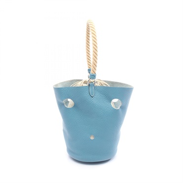 エルメス マンジョワールMM ブルージーン ショルダーバッグ バッグ レディース