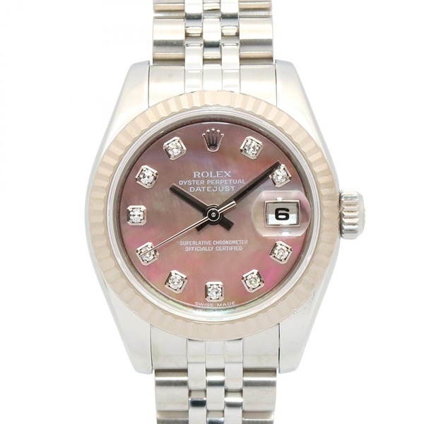 ロレックス デイトジャスト 10Pダイヤ Z番2006年製 腕時計 時計 レディース 179174NG