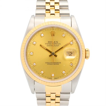 ロレックス デイトジャスト 10Pダイヤ X番 腕時計 時計 メンズ 16233G