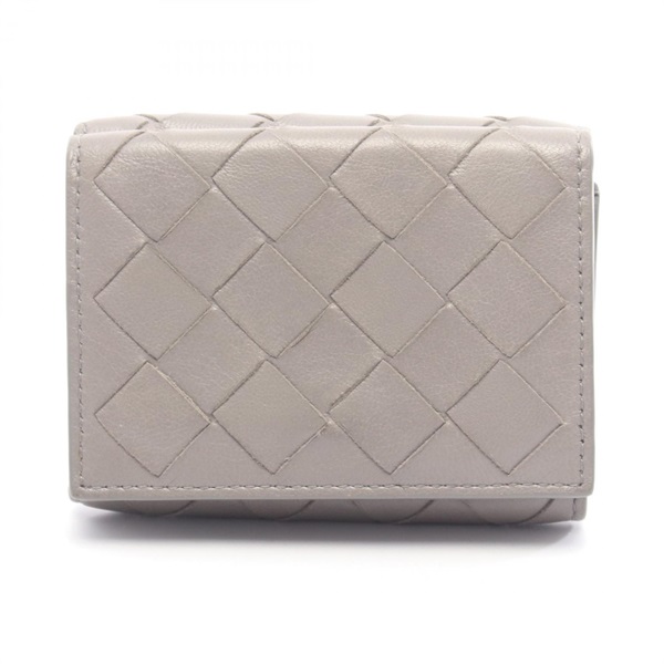 BOTTEGA VENETA ボッテガ　カセット　グレー 三つ折り財布 BOTTEGA VENETA カセット三つ折りウォレット グレー