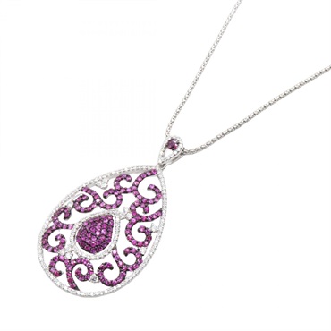 ジュエリー ルビー ダイヤモンド ネックレス ネックレス ジュエリー レディース ﾙﾋﾞｰ 11.9g