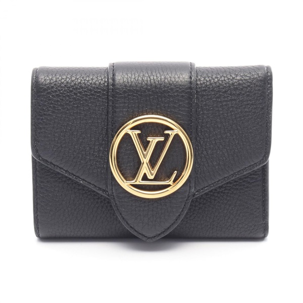 ルイ・ヴィトン ポルトフォイユ LV ポンヌフ コンパクト ノワール 三つ折り財布 財布 レディース M80300
