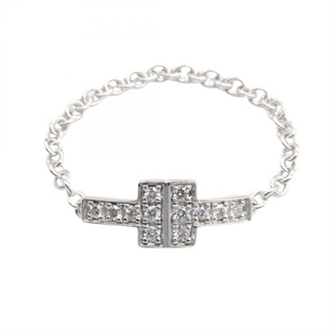 ティファニー Tトゥー チェーン ダイヤ リング リング・指輪 ジュエリー レディース