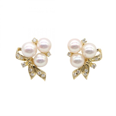 ミキモト パール ダイヤ ピアス ピアス ジュエリー レディース