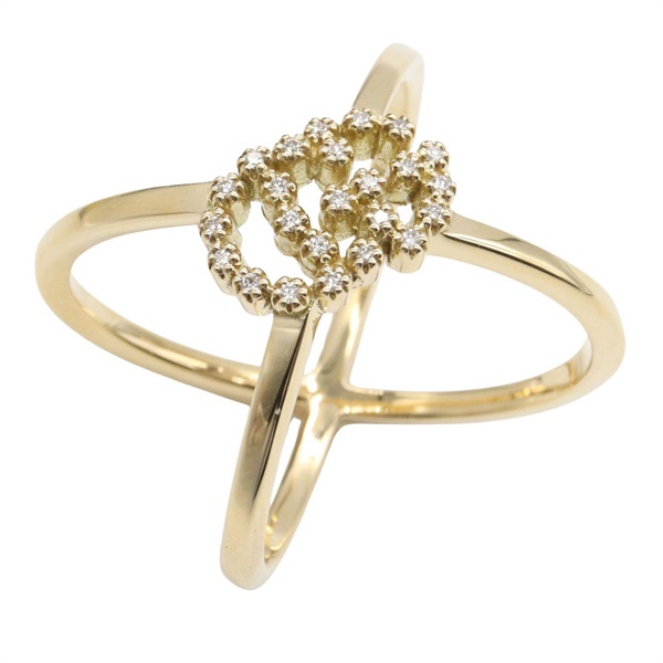 グッチ GGランニング クロス ロゴ ダイヤ リング リング・指輪 ジュエリー レディース