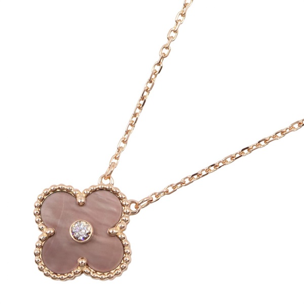 ヴァンクリーフ＆アーペル ヴィンテージアルハンブラ 1PD グレーマザーオブパール ネックレス ジュエリー レディース