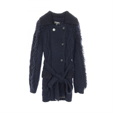 シャネル ココマークボタン フリンジ カーディガン ニット その他コート 衣料品 アウター レディース