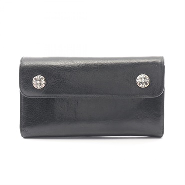 クロムハーツ ウェーブクロス 三つ折り長財布 財布 メンズ