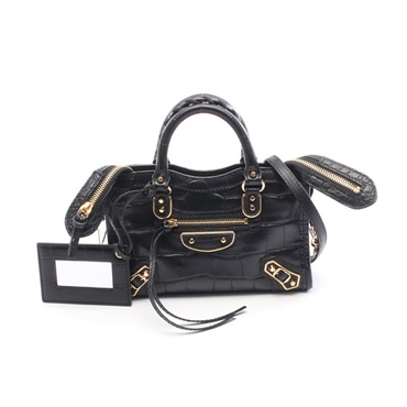 バレンシアガ クラシック メタリック エッジ ミニ シティ ハンドバッグ バッグ レディース