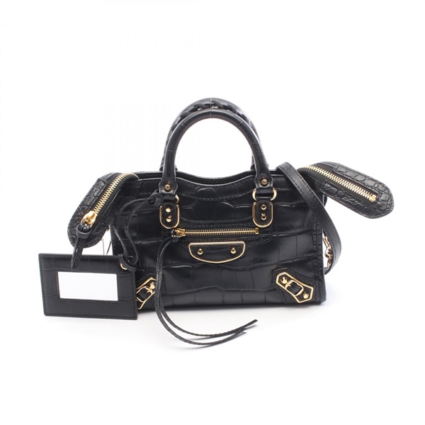 バレンシアガ クラシック メタリック エッジ ミニ シティ ハンドバッグ バッグ レディース