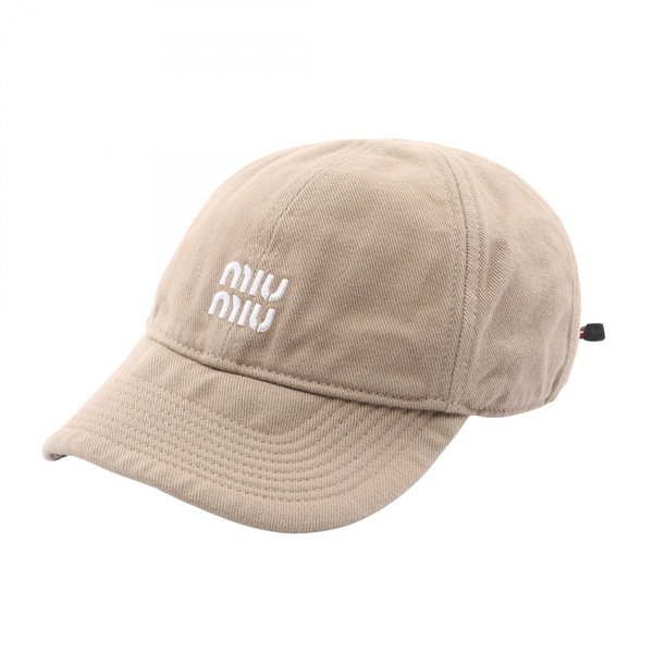 ミュウ ミュウ デニム ベースボール キャップ 帽子 レディース 5HC3692CR1F0D2X