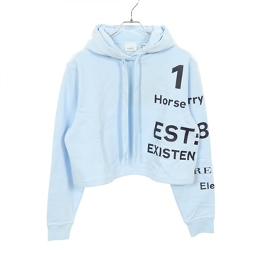 バーバリー ホースフェリープリント クロップドフーディ パーカー 衣料品 トップス レディース 8058158