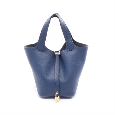 エルメス ピコタンロックPM ブルーサフィール ハンドバッグ バッグ レディース