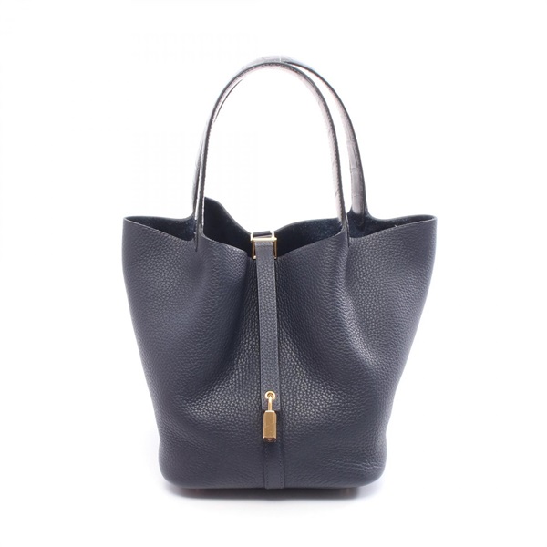 エルメス ピコタンロック タッチMM ブルーニュイ ハンドバッグ バッグ レディース