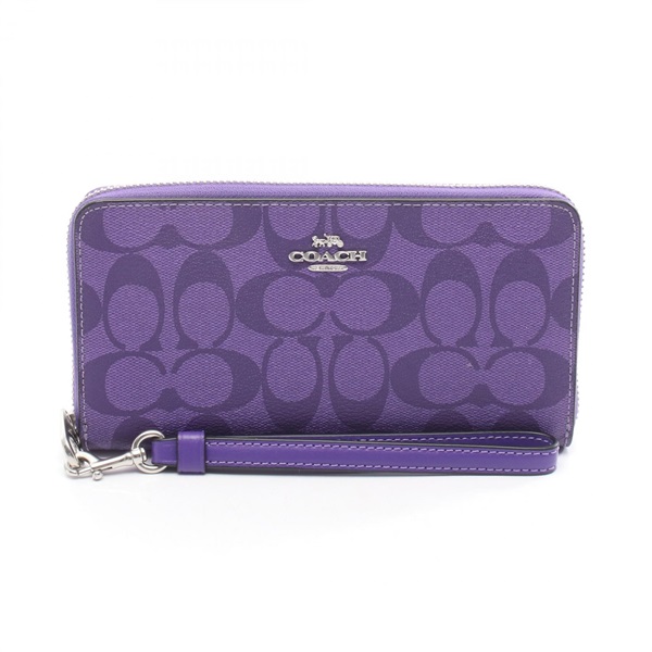 コーチ ロングジップアラウンドウォレット シグネチャー ラウンド長財布 財布 レディース C4452